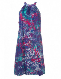 Robe légère d'été sans manches à imprimé tropical coloré 2