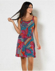 Strapless print dress