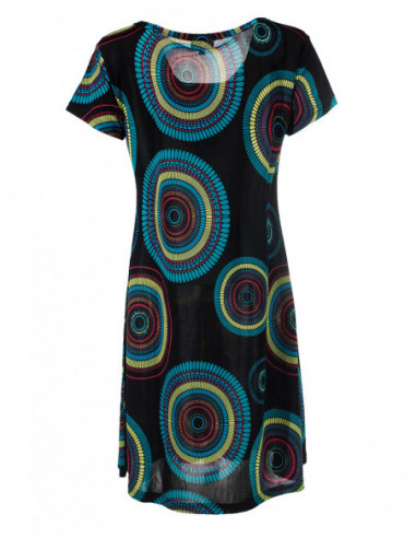 Short dress with printed mandala