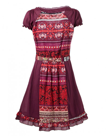 Bohemian dress Indian motif