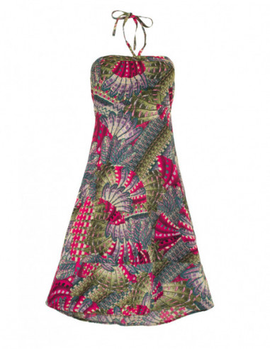 Robe courte imprimé oiseaux