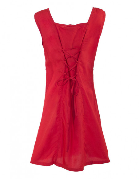 Two-tone ethnic embroidered dress