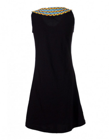 Robe courte unie motif mandala
