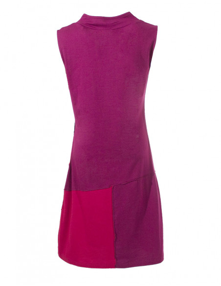 Robe courte patchwork coloré