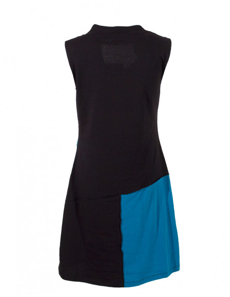 Robe courte patchwork coloré