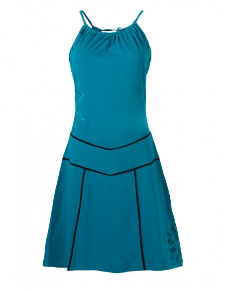 Mesh dress with floral pattern