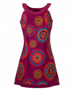Mandalas print strapless dress 2