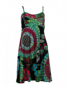 Robe courte motif feuilles 2