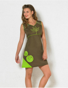 Two-tone Embroidered Short...