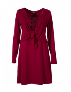 Robe courte féminine effet boléro unie 2