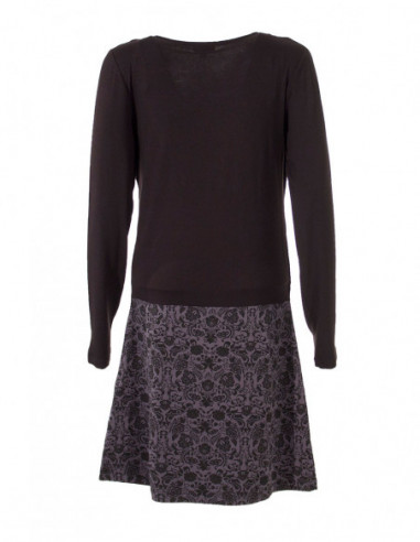 Robe noire baroque col bénitier