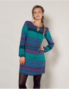 Colorful folk style dress