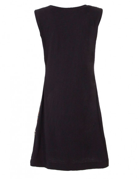 Black Ethnic Sleeveless Dress