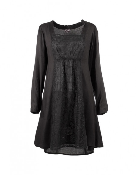 Bohemian dress with long sleeves