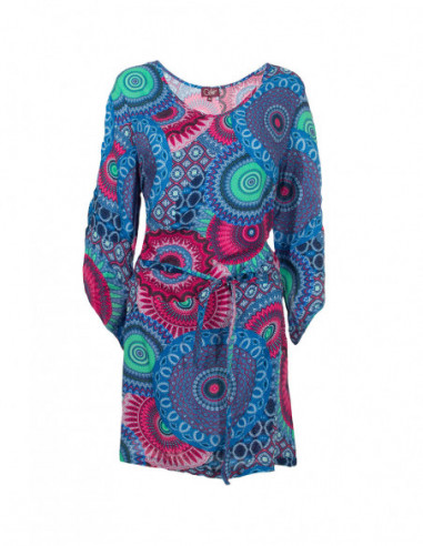 robe bleue mi longue plage