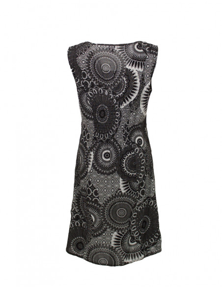 Robe à fleur noir et blanc chic