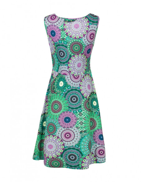 Colorful high waist dress