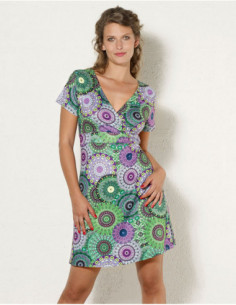Dress with colorful mandalas