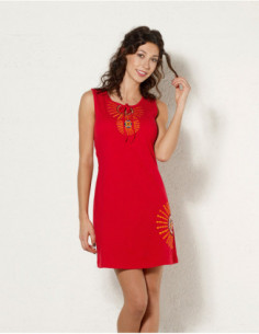 Colorful and embroidered dress