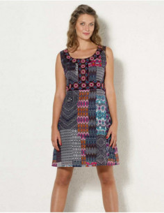 Embroidered and colorful dress