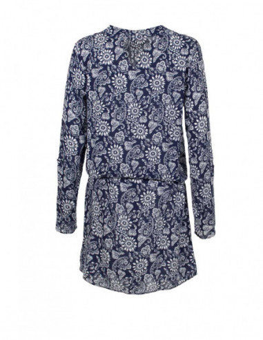 Robe marine fleurie