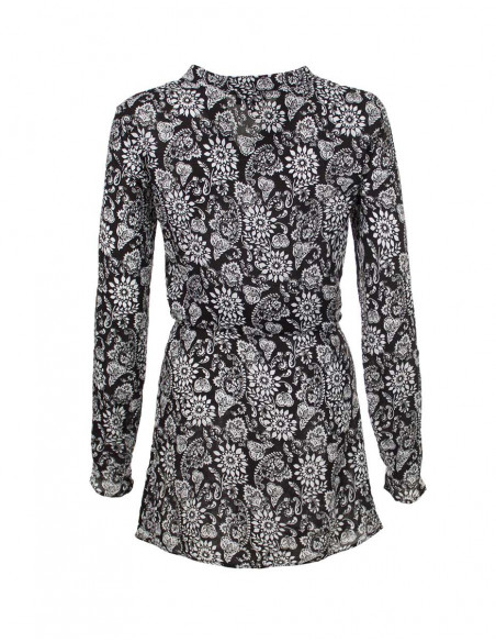 Buttoned dress with flowers