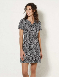 Robe courte patineuse bohème à petites fleurs