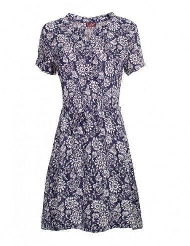 Robe courte patineuse bohème à petites fleurs