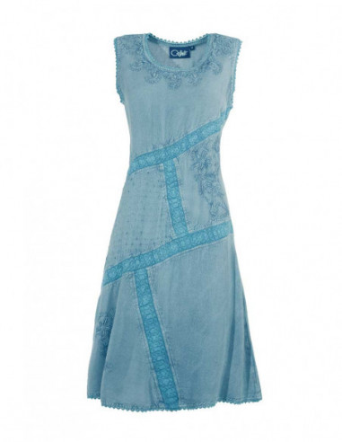 Stonewash asymmetrical dress