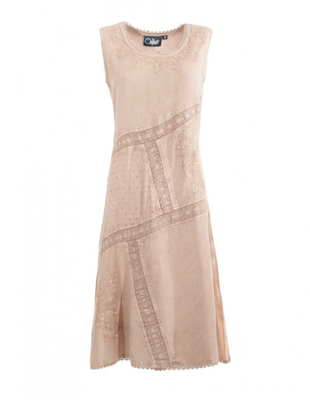 Stonewash asymmetrical dress