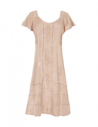 Robe petites fleurs et brillants brodés