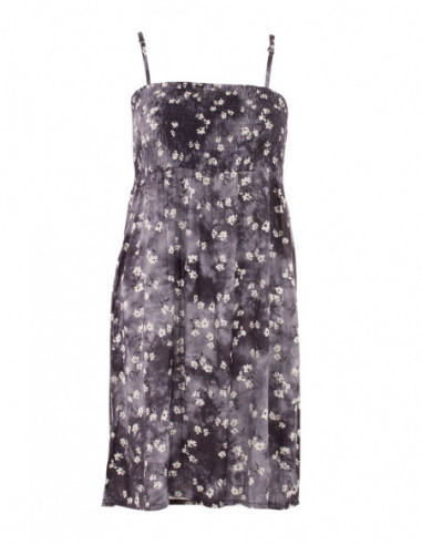 Petite robe courte d'été à fleurs blanches pour femme