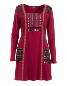Robe courte indienne originale avec pompons 2