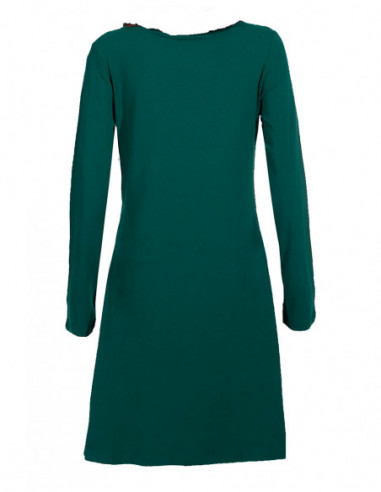Robe femme colorée à large col roulé