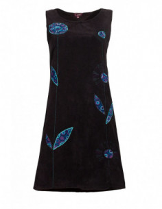 Robe courte polaire sans manches avec broderies baba cool 2