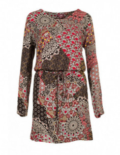 Robe courte fluide motifs ethnique africain 2