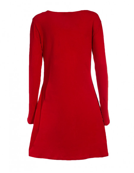 Robe ethnique et colorée manches longues