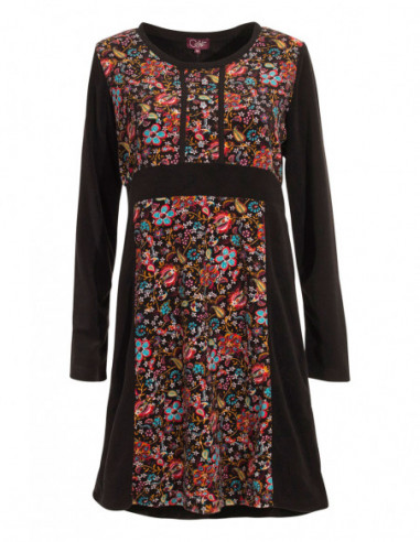 Robe mi-longue pull romantique pour l'hiver