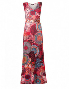 Robe hippie longue larges bretelles imprimé mandala 2