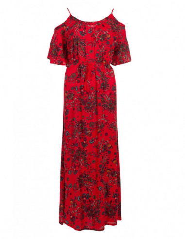 Robe longue romantique légère épaules dénudées