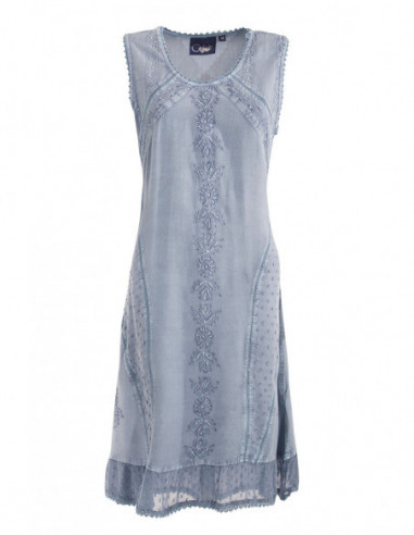 Sleeveless stonewash dress