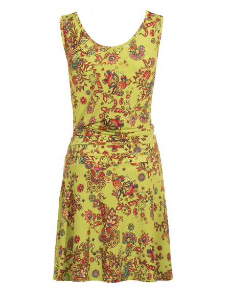 Flower dress, short sleeveless