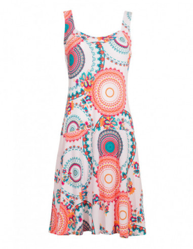 Robe courte ethnique cintrée imprimé mandala