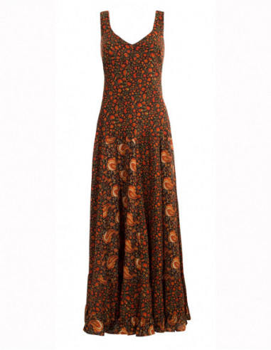 Robe longue ethnique style indien motif chic