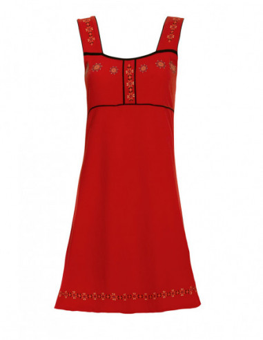 Robe courte coton larges bretelles