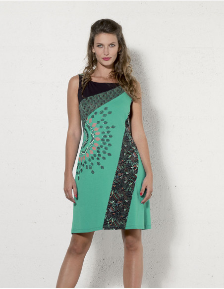 Sleeveless graphic dress