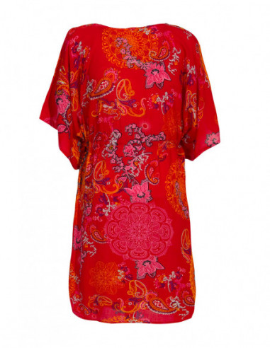 Pure viscose poncho dress