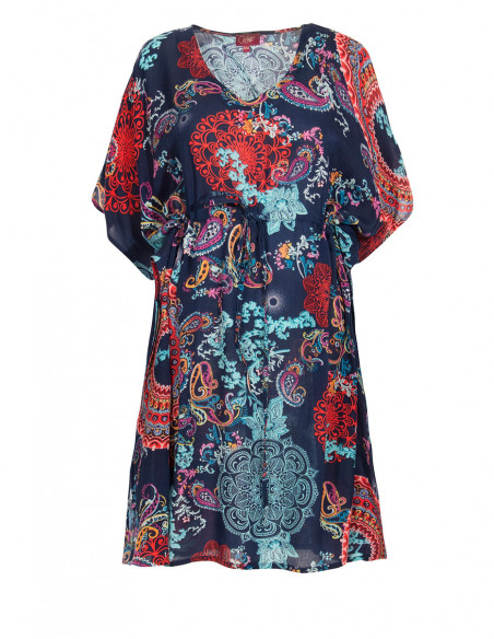 Robe poncho pur viscose