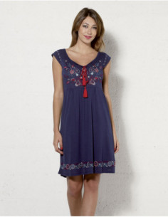 Robe babydoll brodée