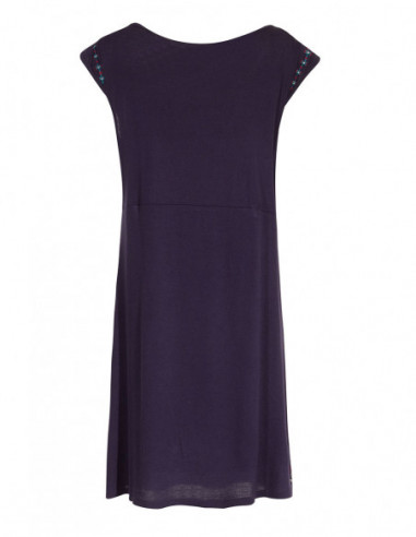 Embroidered navy dress